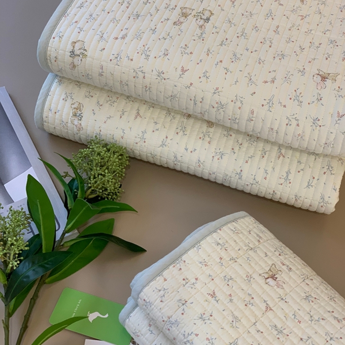 91家纺网 家纺一手货源 找家纺 汇庭 2025新款亲肤舒适全棉纯棉床盖三件套 妙妙小兔