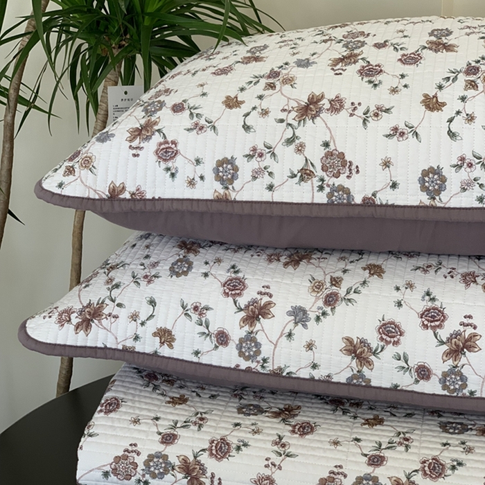 91家纺网 家纺一手货源 找家纺 汇庭 2025新款亲肤舒适全棉纯棉床盖三件套 纳亚紫