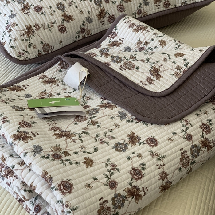 91家纺网 家纺一手货源 找家纺 汇庭 2025新款亲肤舒适全棉纯棉床盖三件套 纳亚紫