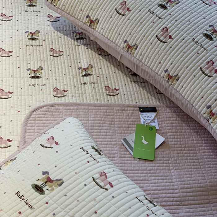 91家纺网 家纺一手货源 找家纺 汇庭 2025新款亲肤舒适全棉纯棉床盖三件套 奇奇小马