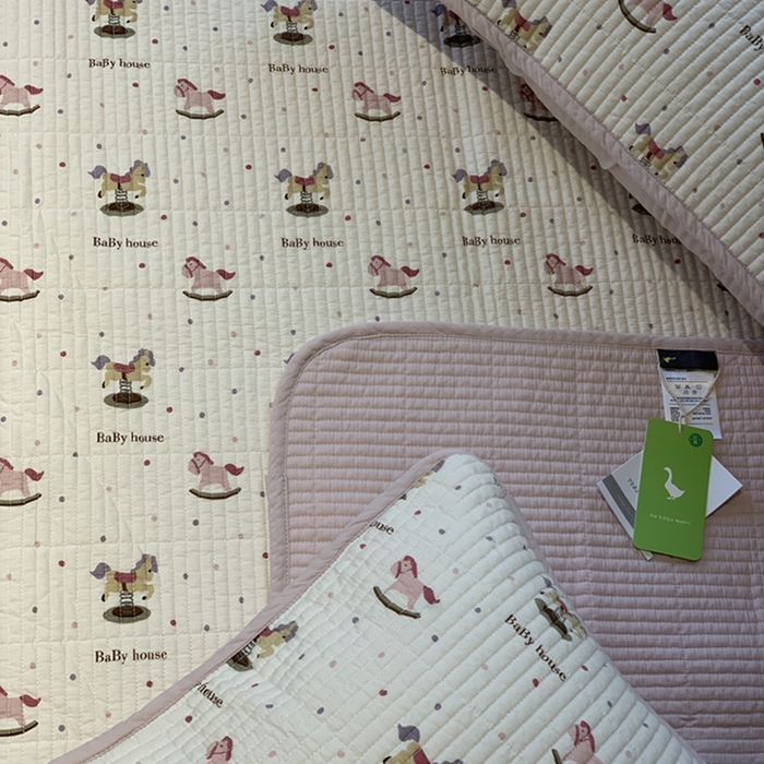 91家纺网 家纺一手货源 找家纺 汇庭 2025新款亲肤舒适全棉纯棉床盖三件套 奇奇小马