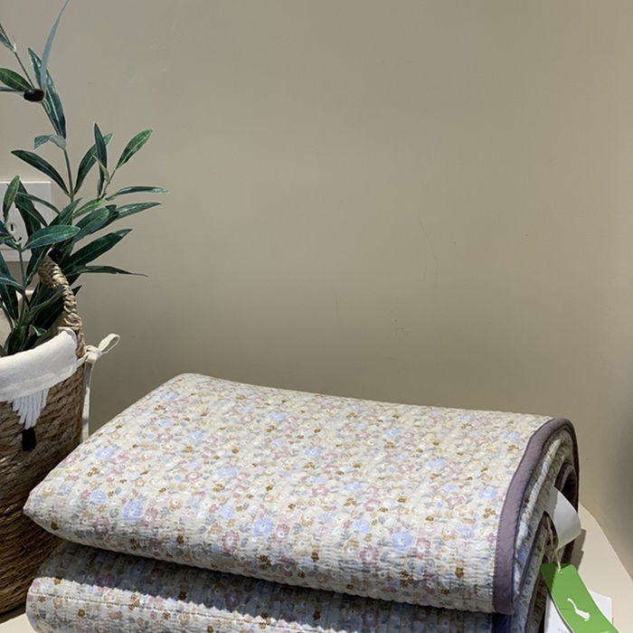 91家纺网 家纺一手货源 找家纺 汇庭 2025新款亲肤舒适全棉纯棉床盖三件套 紫风铃