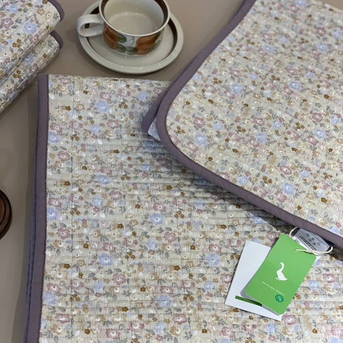 91家纺网 家纺一手货源 找家纺 汇庭 2025新款亲肤舒适全棉纯棉床盖三件套 紫风铃