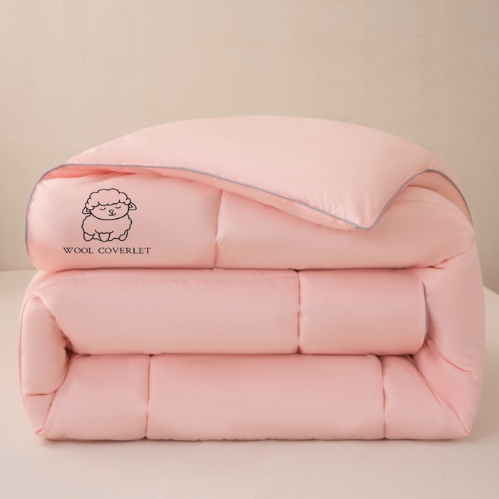 91家纺网 家纺一手货源 找家纺 （总）爱宝被业 2025新款亲肤舒适A类100%羊毛填充亲肤棉羊毛被被子被芯