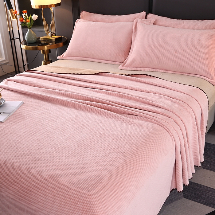 91家纺网 家纺一手货源 找家纺 （总）栩裕纺织 2025新款锦绒提花牛奶绒毛毯法兰绒毯子