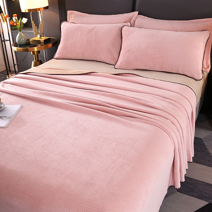 91家纺网 家纺一手货源 找家纺 （总）栩裕纺织 2025新款锦绒提花牛奶绒毛毯法兰绒毯子