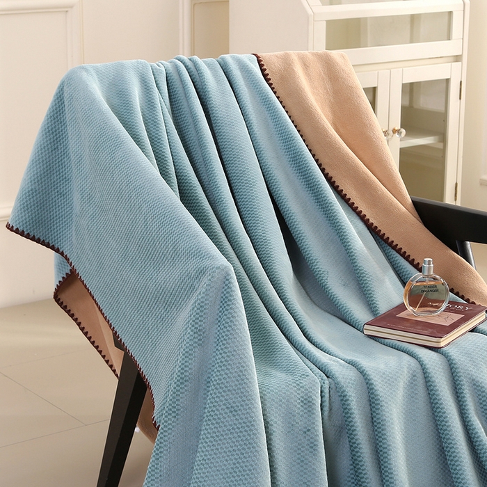 91家纺网 家纺一手货源 找家纺 （总）栩裕纺织 2025新款锦绒提花牛奶绒毛毯法兰绒毯子