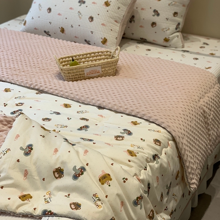 91家纺网 家纺一手货源 找家纺 （总）汇庭 2025新款亲肤舒适全棉纯棉床盖三件套