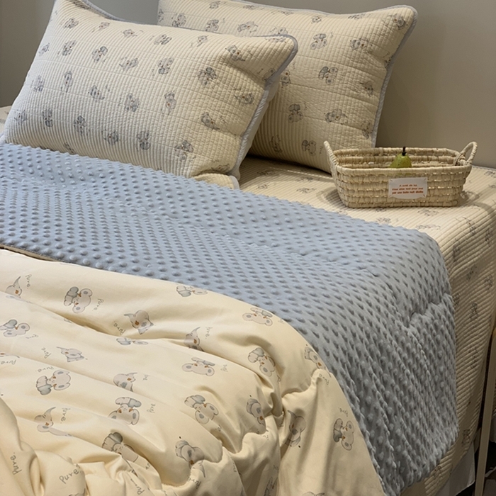 91家纺网 家纺一手货源 找家纺 （总）汇庭 2025新款亲肤舒适全棉纯棉床盖三件套