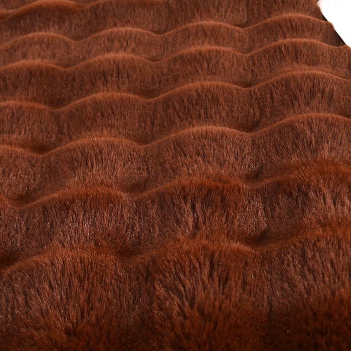 91家纺网 家纺一手货源 找家纺 栩裕纺织 2025新款纯色托斯卡纳兔毛大泡泡绒毛毯 深咖啡