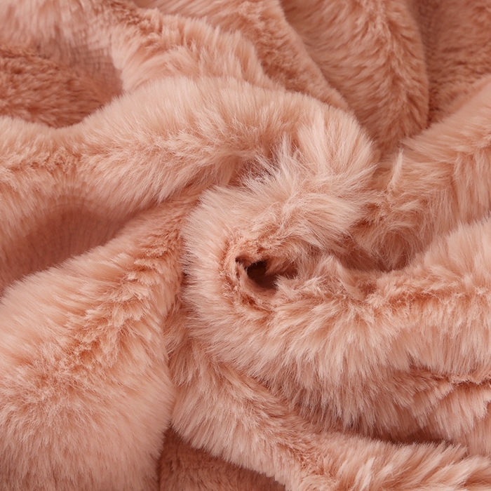 91家纺网 家纺一手货源 找家纺 栩裕纺织 2025新款纯色托斯卡纳兔毛大泡泡绒毛毯 樱花粉