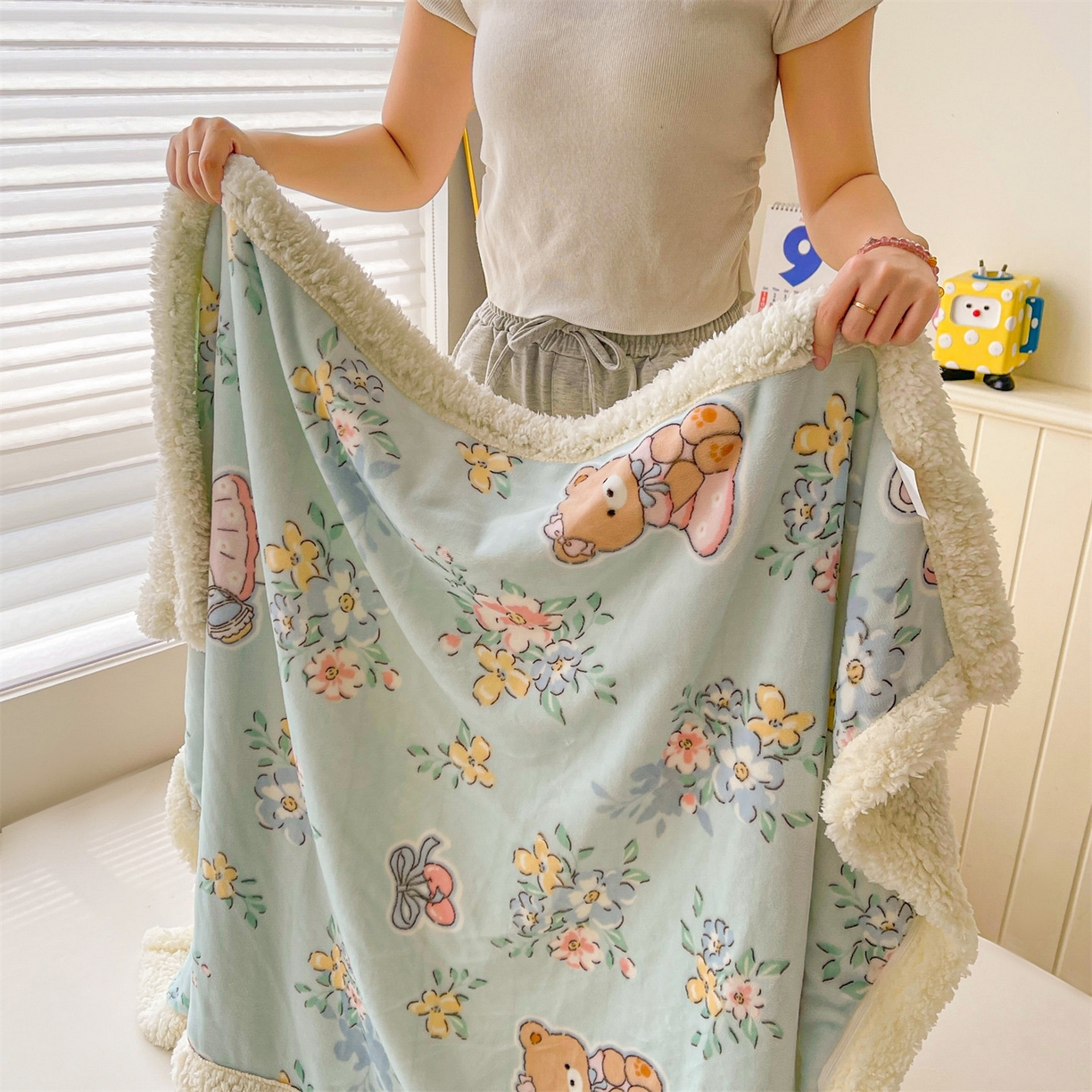 91家纺网 家纺一手货源 找家纺 （总）雯豆家纺 2025新款双面暖绒多功能被套毯盖毯毯子