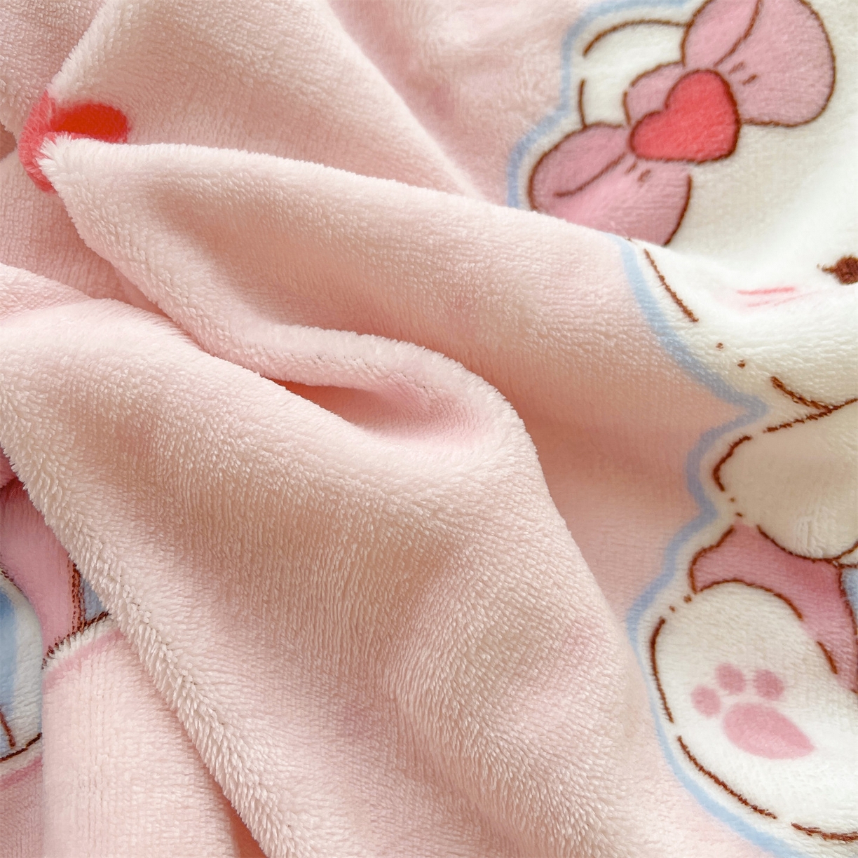 91家纺网 家纺一手货源 找家纺 雯豆家纺 2025新款双面暖绒多功能被套毯盖毯毯子 茶杯猫咪