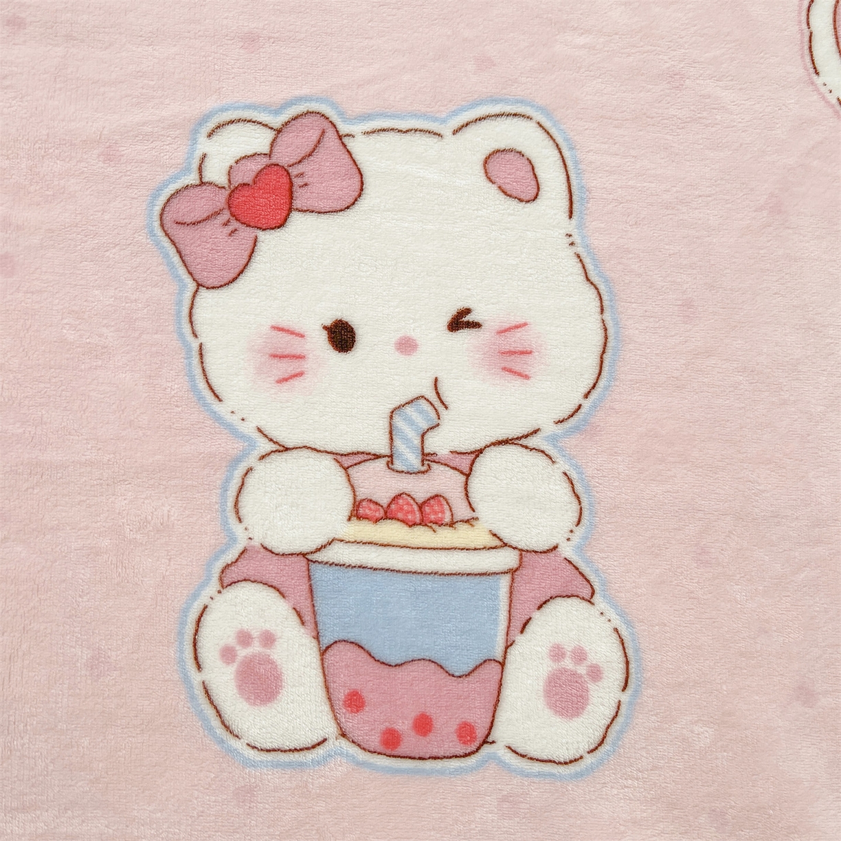 91家纺网 家纺一手货源 找家纺 雯豆家纺 2025新款双面暖绒多功能被套毯盖毯毯子 茶杯猫咪