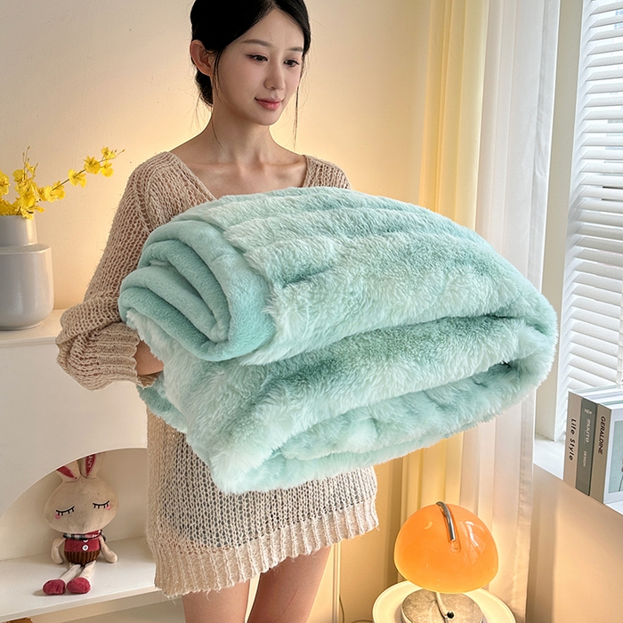 91家纺网 家纺一手货源 找家纺 （总）栩裕纺织 2025新款双面波斯绒罗马柱毛毯