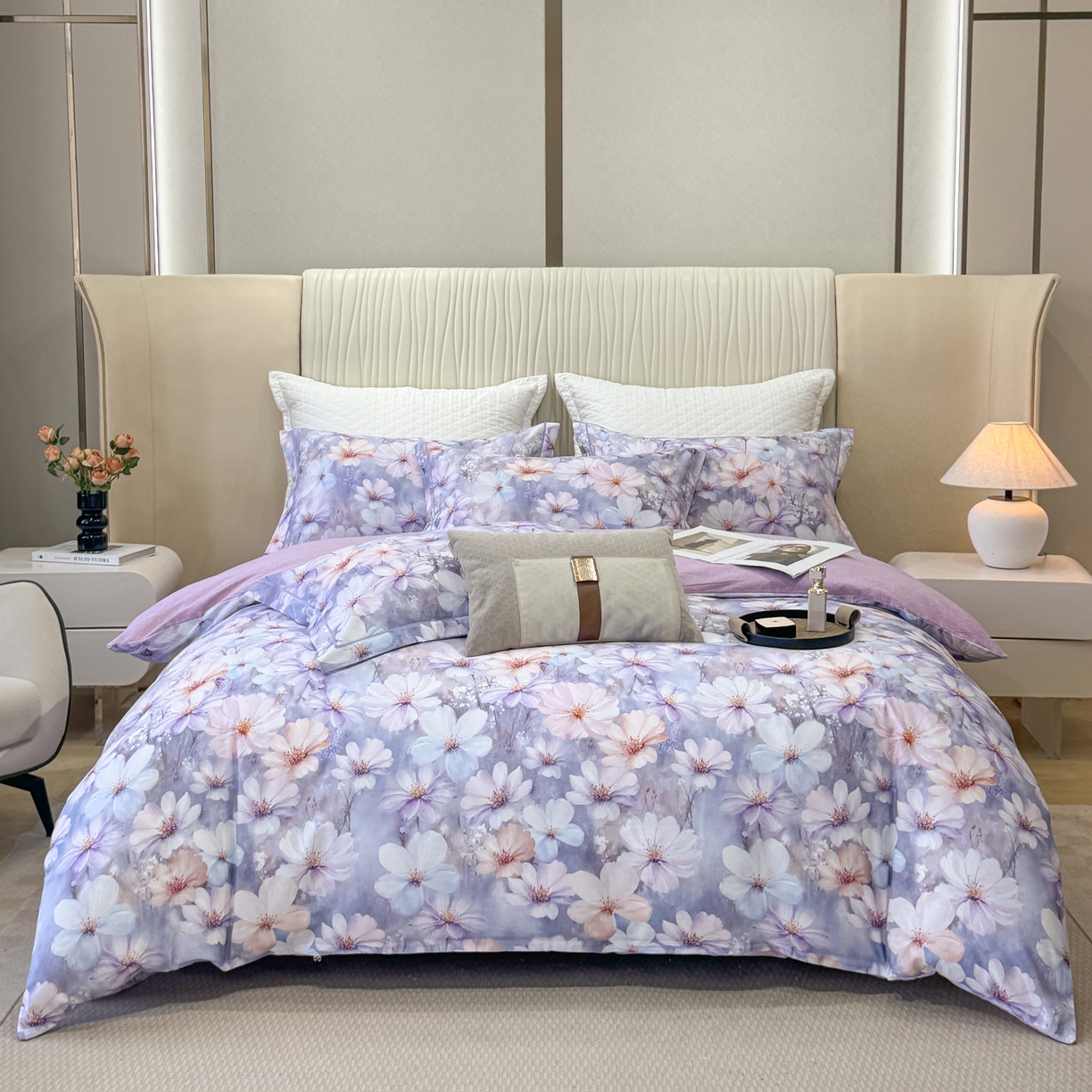 91家纺网 家纺一手货源 找家纺 （总）凌鼎 2025新款100%全棉磨毛四件套数码印花加厚纯棉磨毛四件套