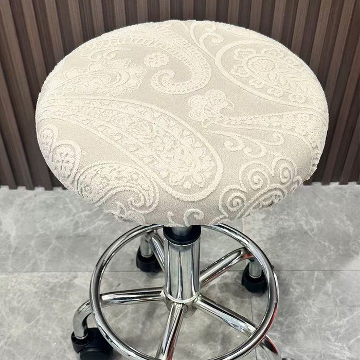 91家纺网 家纺一手货源 找家纺 （总）逐日沙发套 2025新款提花绒针织款圆凳套-古罗