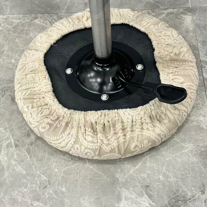 91家纺网 家纺一手货源 找家纺 逐日沙发套 2025新款提花绒针织款圆凳套-欧艺 欧艺-卡其