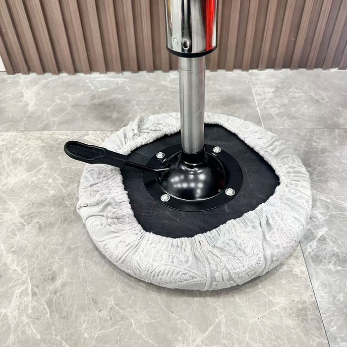 91家纺网 家纺一手货源 找家纺 逐日沙发套 2025新款提花绒针织款圆凳套-古罗 古罗-浅灰