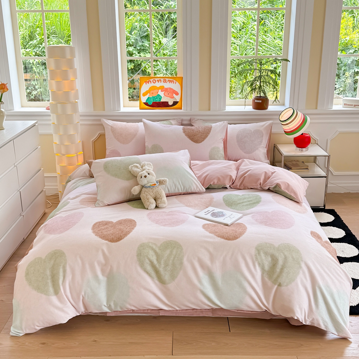 91家纺网 家纺一手货源 找家纺 （总）千朵 2025新款全棉磨毛印花四件套