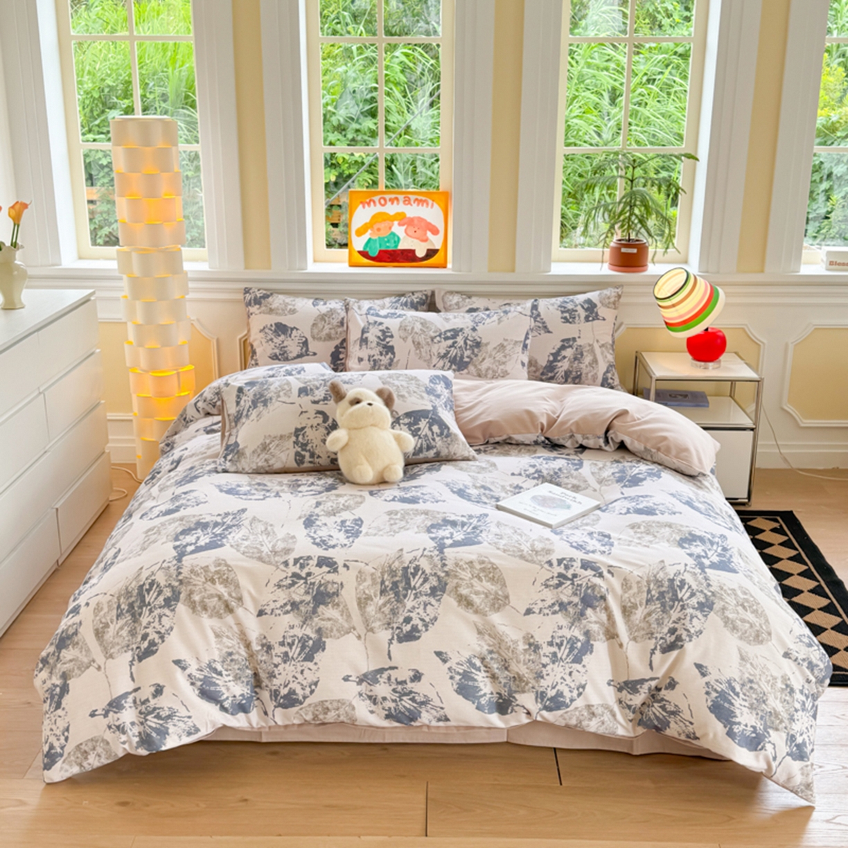 91家纺网 家纺一手货源 找家纺 （总）千朵 2025新款全棉磨毛印花四件套