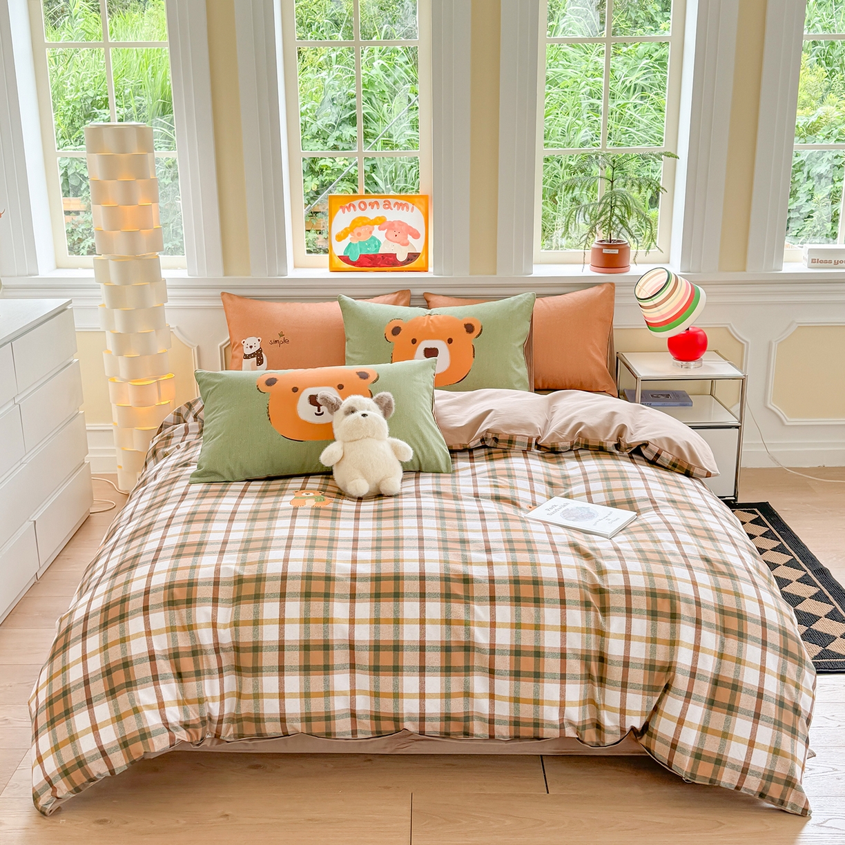 91家纺网 家纺一手货源 找家纺 （总）千朵 2025新款全棉磨毛印花四件套