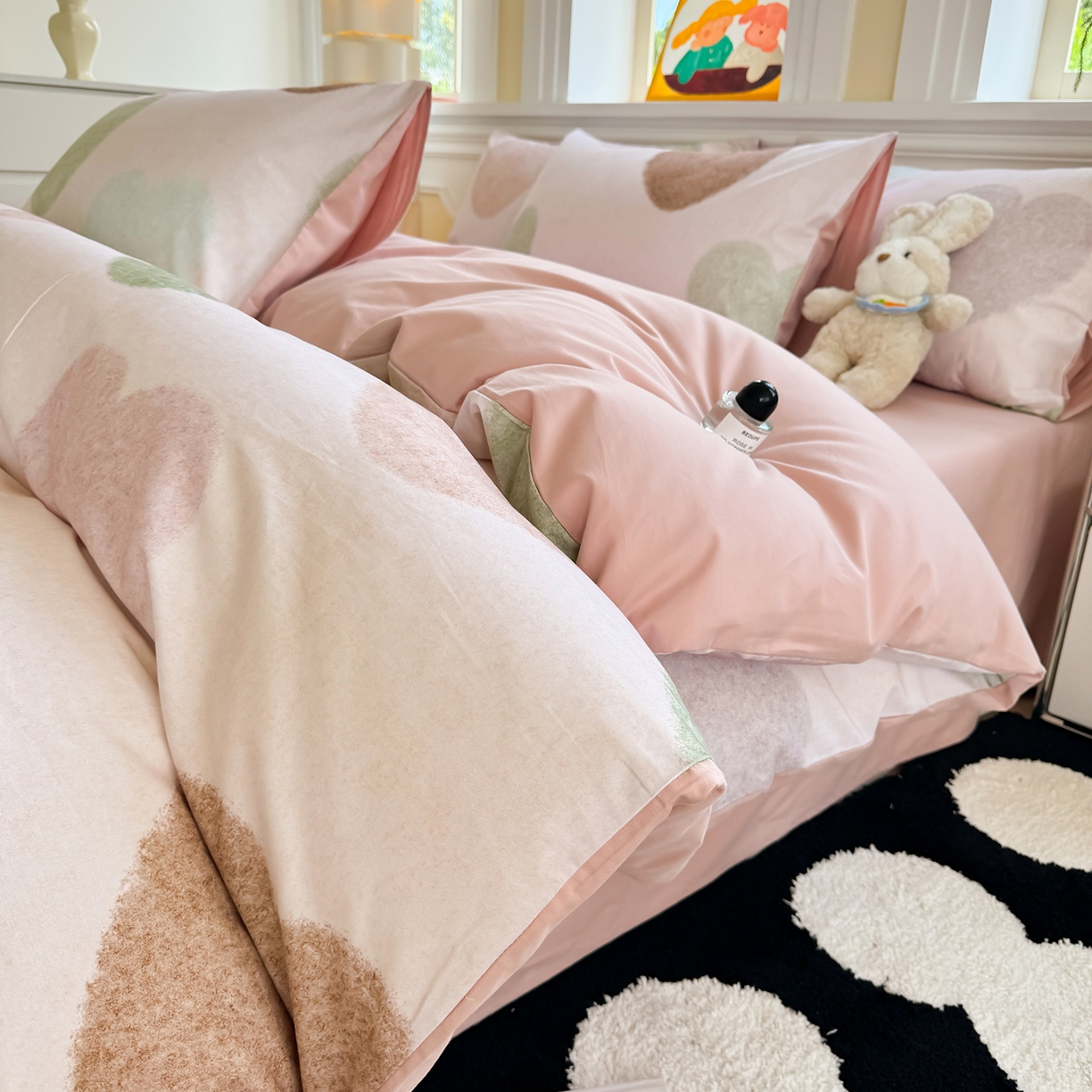 91家纺网 家纺一手货源 找家纺 （总）千朵 2025新款全棉磨毛印花四件套