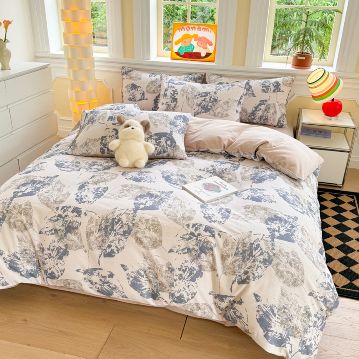 91家纺网 家纺一手货源 找家纺 千朵 2025新款全棉磨毛印花四件套 梵庭