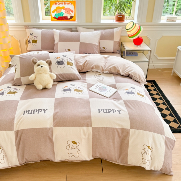 千朵 2025新款全棉磨毛印花四件套 好伙伴