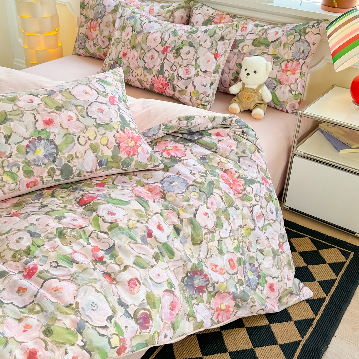 91家纺网 家纺一手货源 找家纺 千朵 2025新款全棉磨毛印花四件套 兰朵