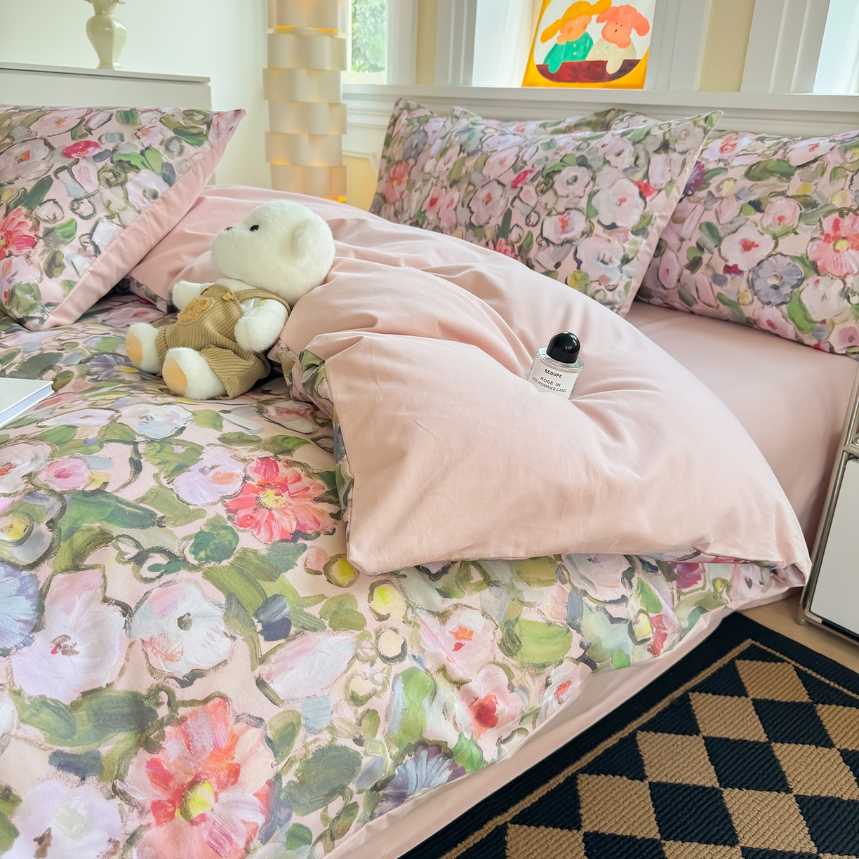 91家纺网 家纺一手货源 找家纺 千朵 2025新款全棉磨毛印花四件套 兰朵