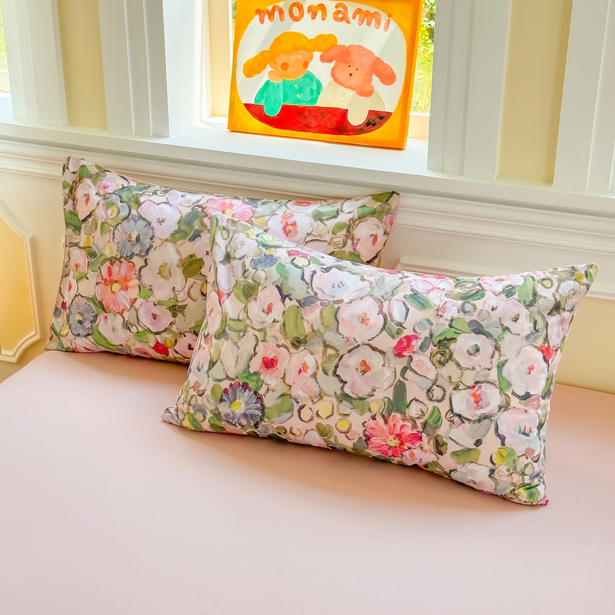 91家纺网 家纺一手货源 找家纺 千朵 2025新款全棉磨毛印花四件套 兰朵