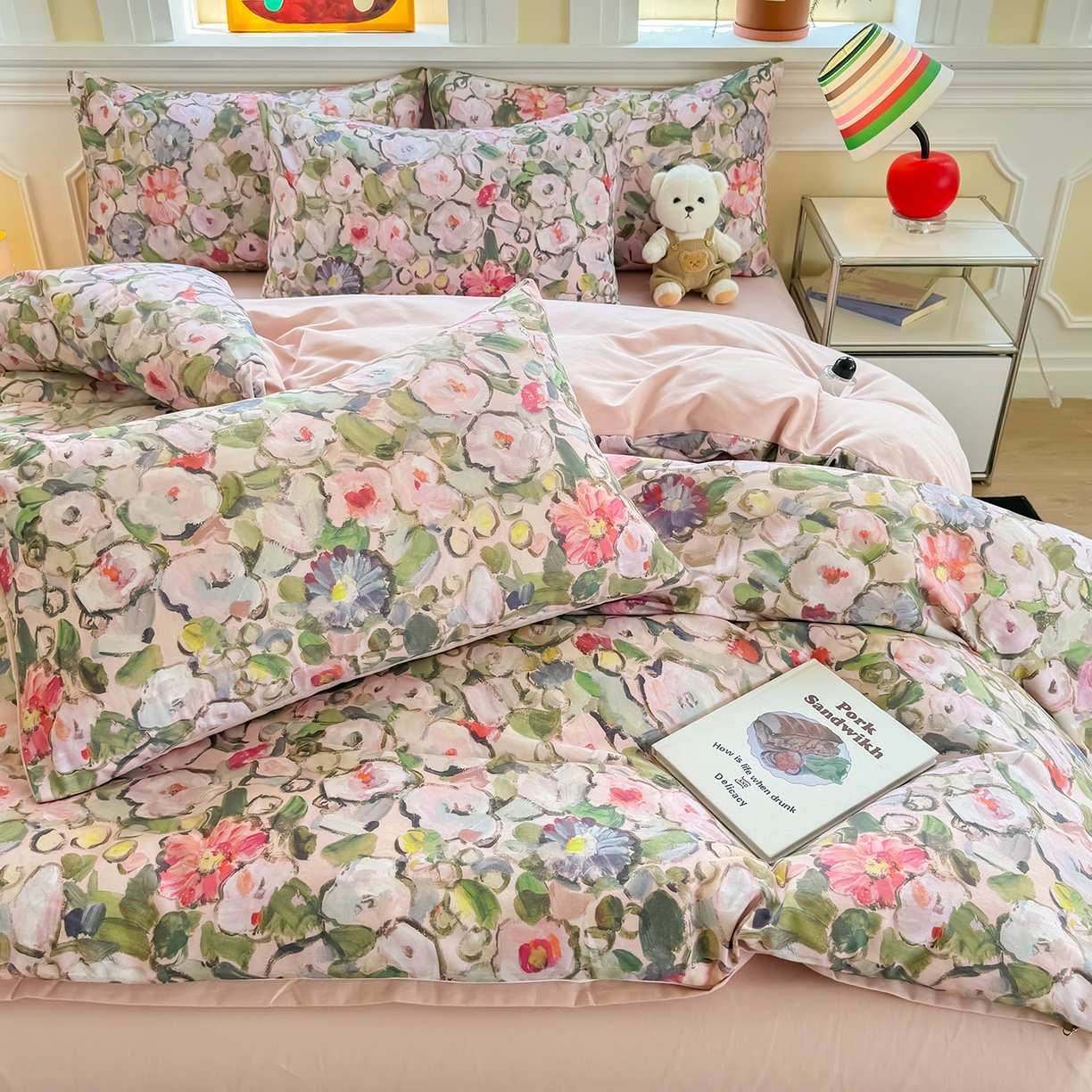 91家纺网 家纺一手货源 找家纺 千朵 2025新款全棉磨毛印花四件套 兰朵