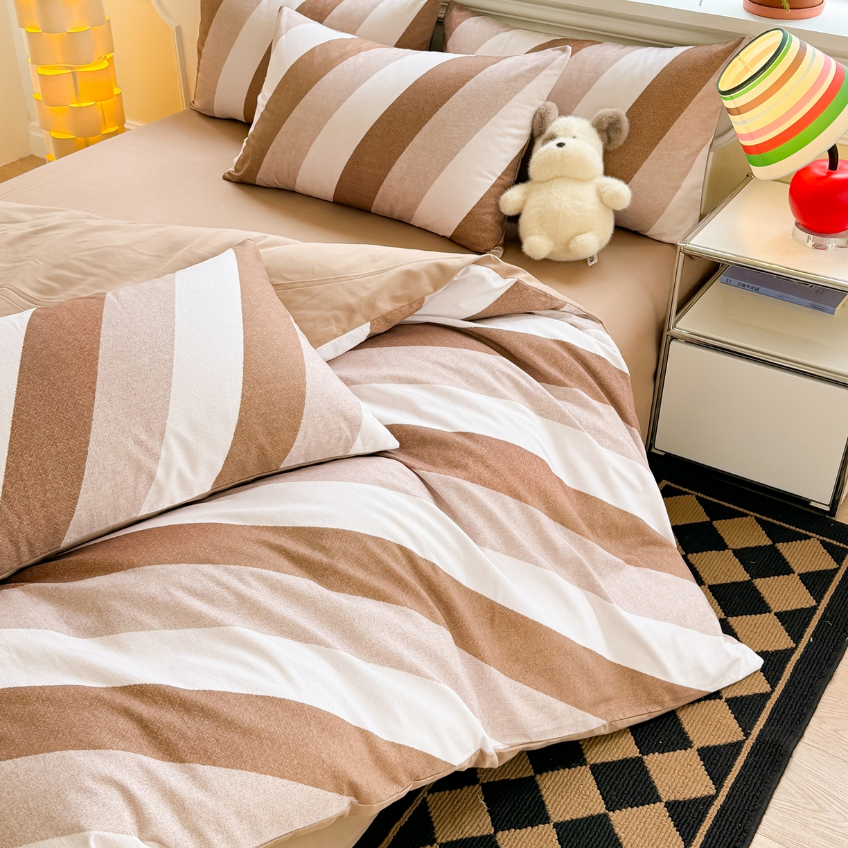 91家纺网 家纺一手货源 找家纺 千朵 2025新款全棉磨毛印花四件套 萌萌哒