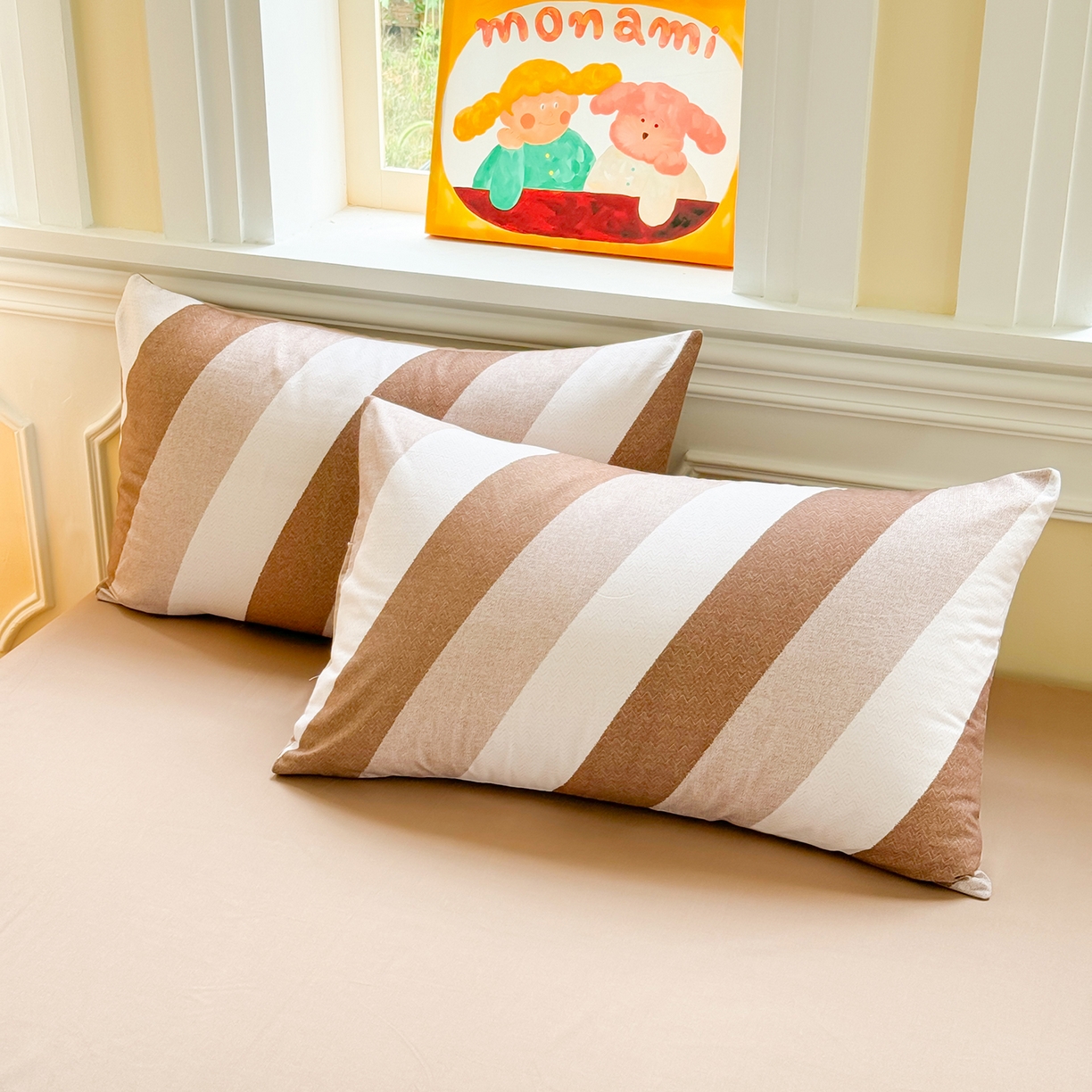 91家纺网 家纺一手货源 找家纺 千朵 2025新款全棉磨毛印花四件套 萌萌哒