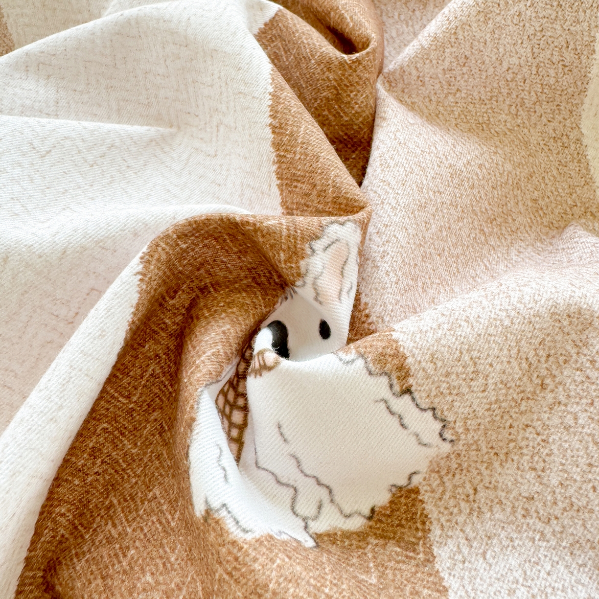 91家纺网 家纺一手货源 找家纺 千朵 2025新款全棉磨毛印花四件套 萌萌哒