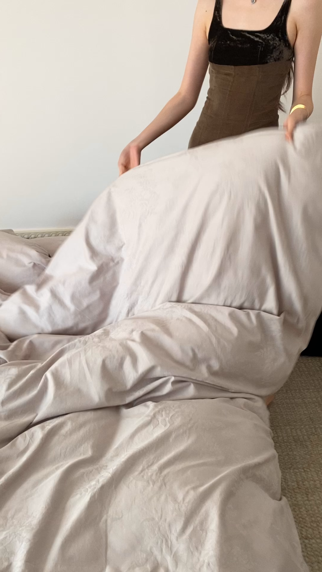 91家纺网 家纺一手货源 找家纺 玉宇阁家居 2025秋冬新品60s色织全棉磨毛大提花四件套-绑带款 绑带款-雾霭绛紫