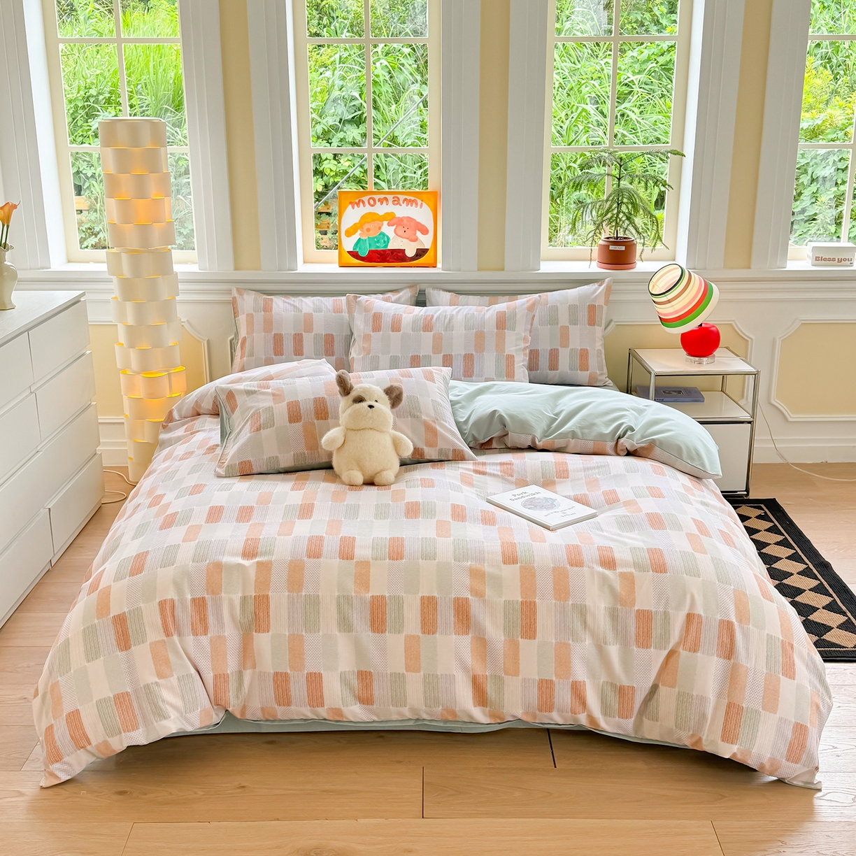 千朵 2025新款全棉磨毛印花四件套 闲偶