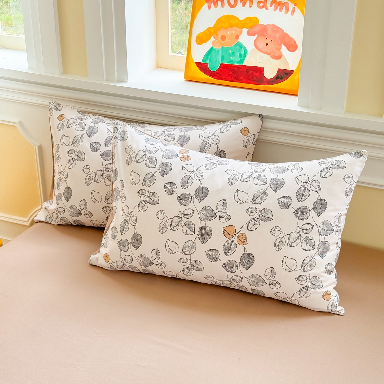 91家纺网 家纺一手货源 找家纺 千朵 2025新款全棉磨毛印花四件套 雅集