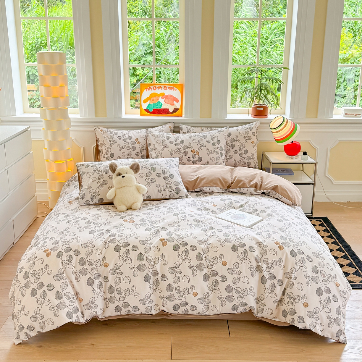 千朵 2025新款全棉磨毛印花四件套 雅集