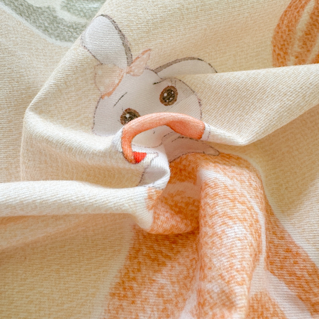 91家纺网 家纺一手货源 找家纺 千朵 2025新款全棉磨毛印花四件套 柚见玉