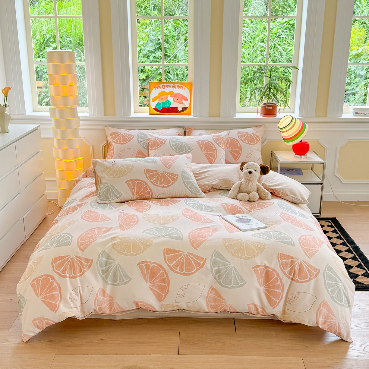 千朵 2025新款全棉磨毛印花四件套 柚见玉