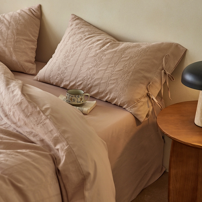 91家纺网 家纺一手货源 找家纺 （总）简纯主义 2025新款浮雕提花全棉磨毛四件套