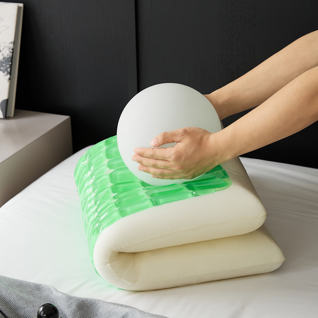 91家纺网 家纺一手货源 找家纺 （总）境月枕芯坊 2025新款冰玉喜运凝胶枕 枕头枕芯