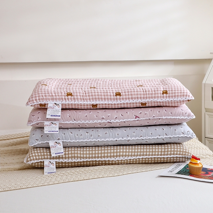 91家纺网 家纺一手货源 找家纺 卓昌枕芯 2025新款定型蕾丝磨毛花边枕枕头枕芯 组合图仅供展示不可下单