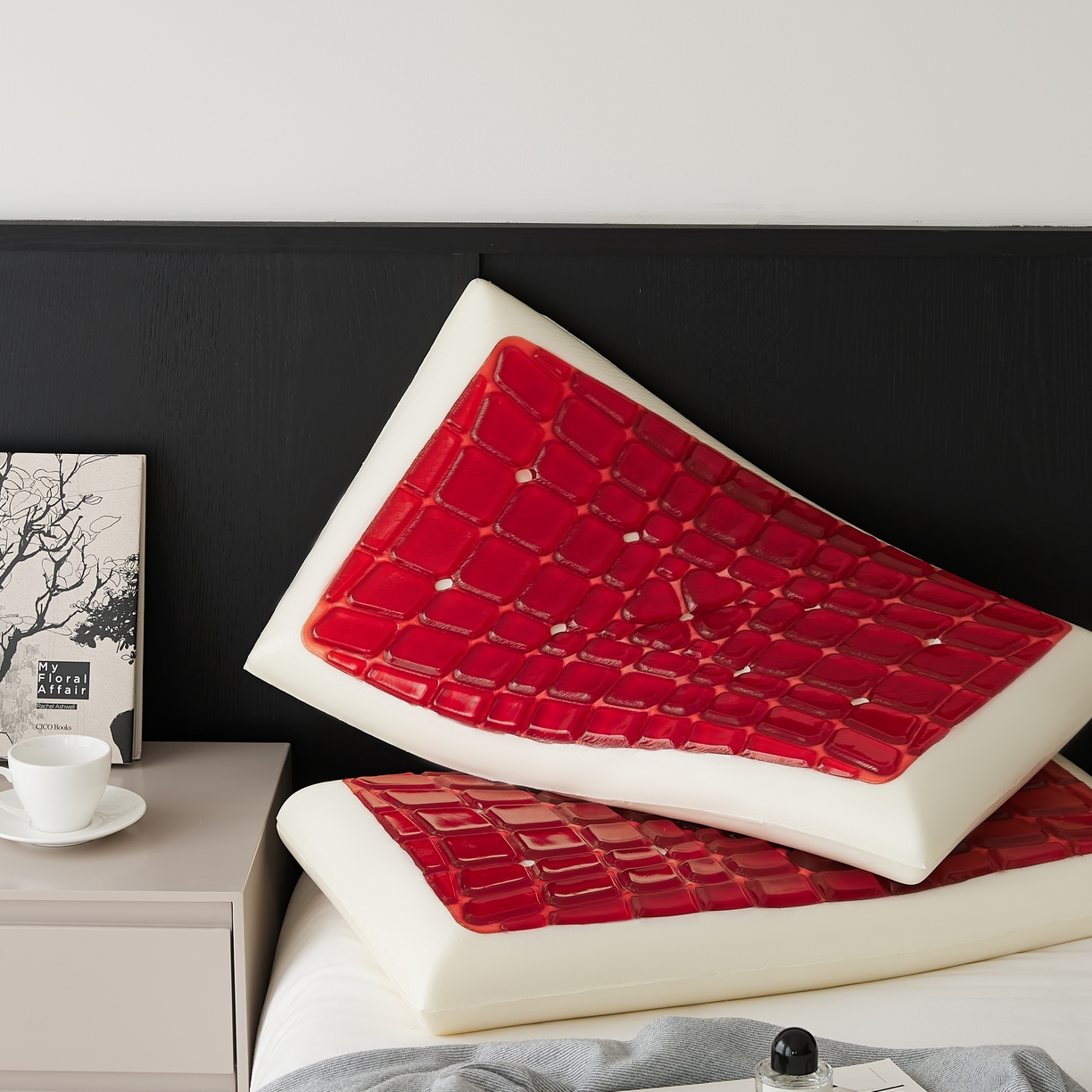 91家纺网 家纺一手货源 找家纺 （总）境月枕芯坊 2025新款冰玉喜运凝胶枕 枕头枕芯