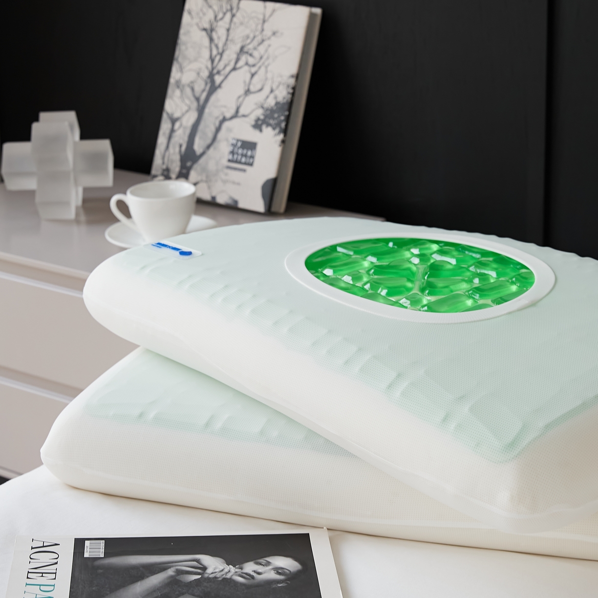 91家纺网 家纺一手货源 找家纺 境月枕芯坊 2025新款冰玉喜运凝胶枕 枕头枕芯 冰玉凝胶枕