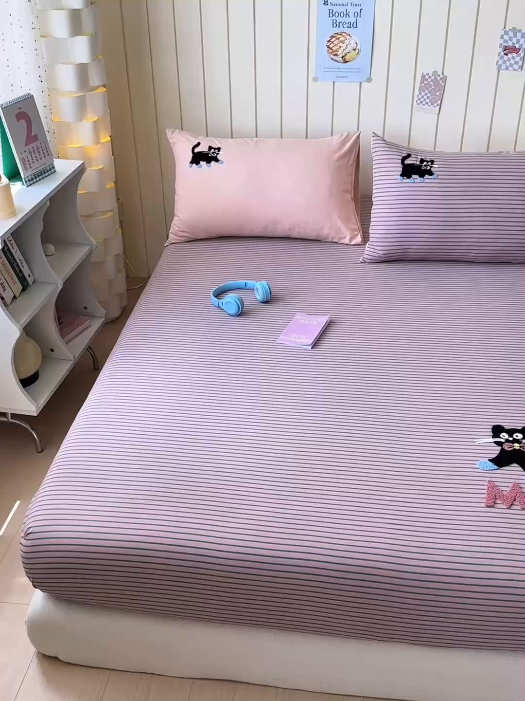 91家纺网 家纺一手货源 找家纺 一霖家纺 2025新款高克重云朵棉毛巾绣床笠 小红书热推 床笠款毛巾绣-哈基米