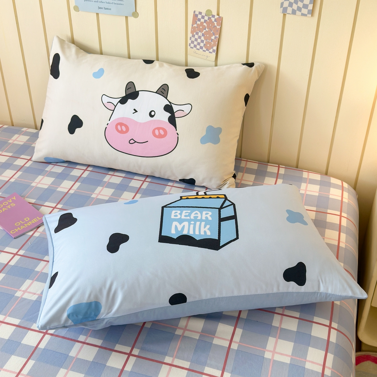 91家纺网 家纺一手货源 找家纺 一霖家纺 2025新款高克重云朵棉毛巾绣床笠 小红书热推 床笠款毛巾绣-牛杯杯