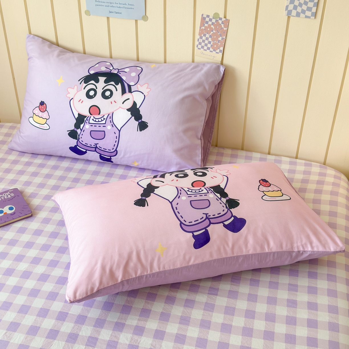 91家纺网 家纺一手货源 找家纺 一霖家纺 2025新款高克重云朵棉毛巾绣床笠 小红书热推 床笠款毛巾绣-甜品小新